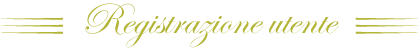 Registrazione utente